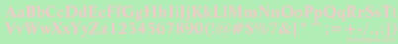 LifeBoldBt Font – Pink Fonts on Green Background