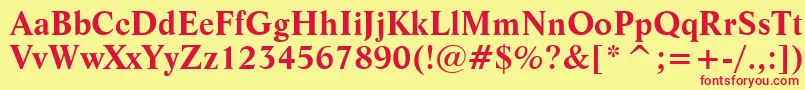 LifeBoldBt Font – Red Fonts on Yellow Background