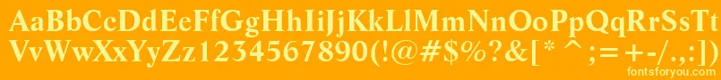 LifeBoldBt Font – Yellow Fonts on Orange Background