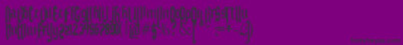 Gothferatu-Schriftart – Schwarze Schriften auf violettem Hintergrund