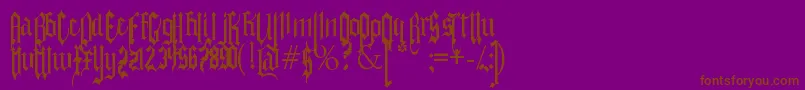 Шрифт Gothferatu – коричневые шрифты на фиолетовом фоне
