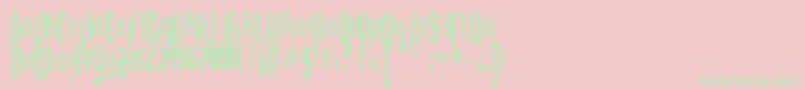 Gothferatu Font – Green Fonts on Pink Background