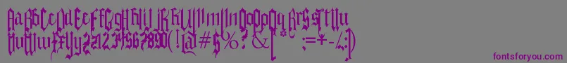 Gothferatu Font – Purple Fonts on Gray Background