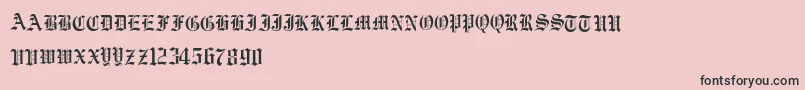 フォントVorname – ピンクの背景に黒い文字