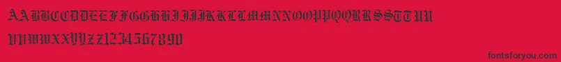 Vorname Font – Black Fonts on Red Background