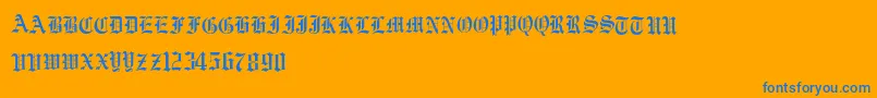Vorname Font – Blue Fonts on Orange Background