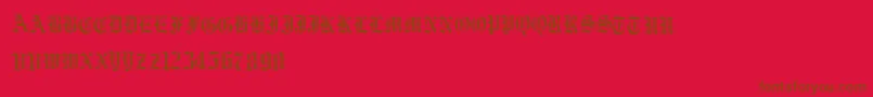 Шрифт Vorname – коричневые шрифты на красном фоне