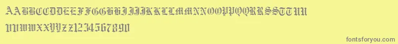 Weitere Informationen zur Vorname-Schriftart Vorname-Schriftart – Graue Schriften auf gelbem Hintergrund
