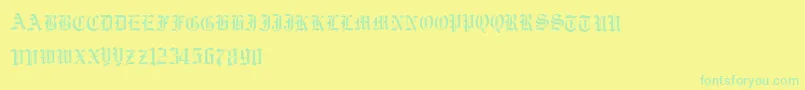 fuente Vorname – Fuentes Verdes Sobre Fondo Amarillo