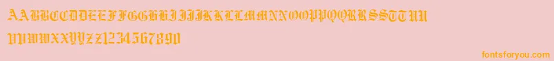 Vorname Font – Orange Fonts on Pink Background