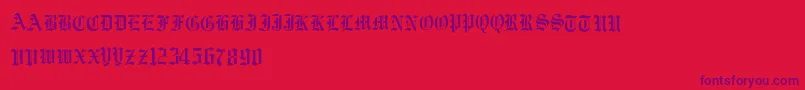 Vorname Font – Purple Fonts on Red Background