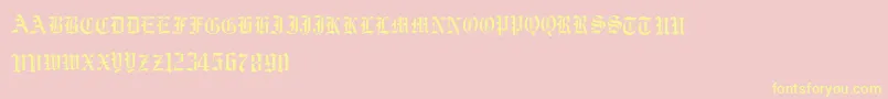 Vorname Font – Yellow Fonts on Pink Background