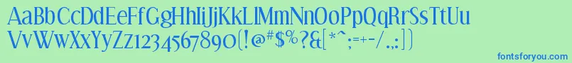 EffloresceRegular Font – Blue Fonts on Green Background