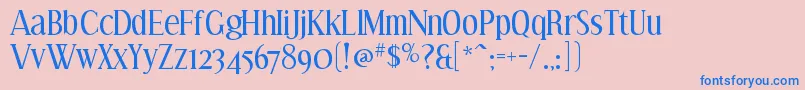 EffloresceRegular Font – Blue Fonts on Pink Background