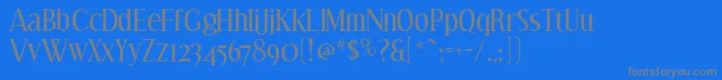 EffloresceRegular Font – Gray Fonts on Blue Background