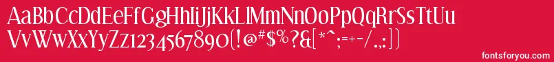 フォントEffloresceRegular – 赤い背景に白い文字