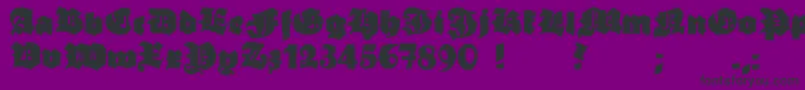 Grobehand Font – Black Fonts on Purple Background