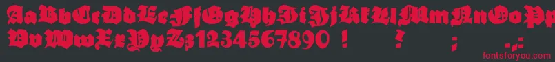 Grobehand Font – Red Fonts on Black Background