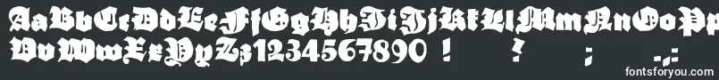 フォントGrobehand – 黒い背景に白い文字