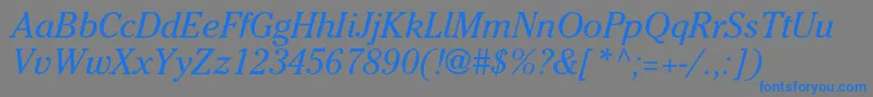 CheltenhamstdBookitalic Font – Blue Fonts on Gray Background
