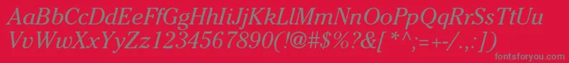 More about CheltenhamstdBookitalic Font CheltenhamstdBookitalic Font – Gray Fonts on Red Background