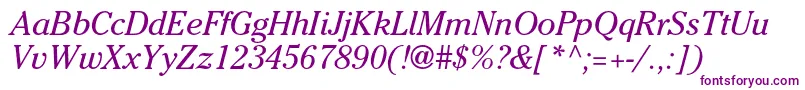 CheltenhamstdBookitalic Font – Purple Fonts on White Background