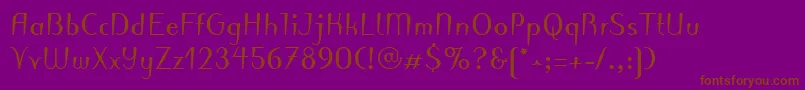 PuritasLtBold Font – Brown Fonts on Purple Background