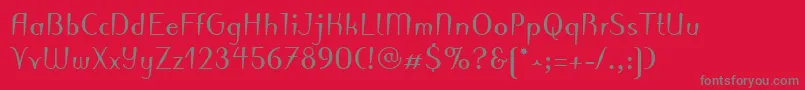 PuritasLtBold Font – Gray Fonts on Red Background