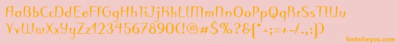 PuritasLtBold Font – Orange Fonts on Pink Background