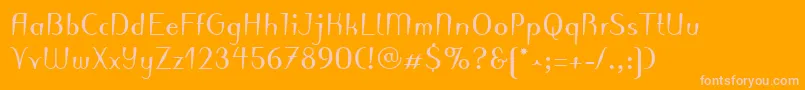 PuritasLtBold Font – Pink Fonts on Orange Background