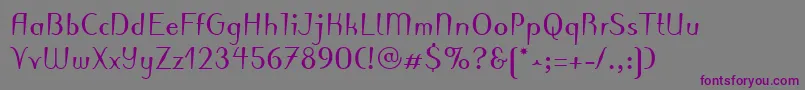 Шрифт PuritasLtBold – фиолетовые шрифты на сером фоне