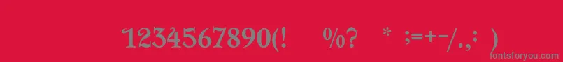 FairyQueen Font – Gray Fonts on Red Background