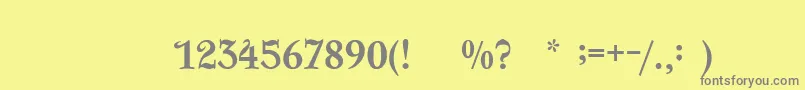 FairyQueen Font – Gray Fonts on Yellow Background