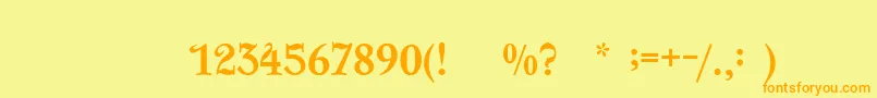 FairyQueen Font – Orange Fonts on Yellow Background