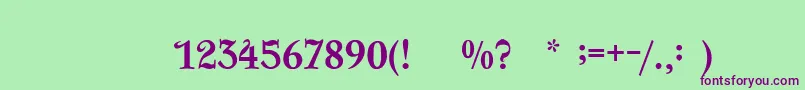FairyQueen Font – Purple Fonts on Green Background