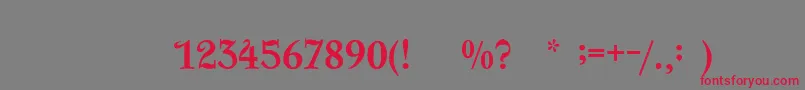 FairyQueen Font – Red Fonts on Gray Background