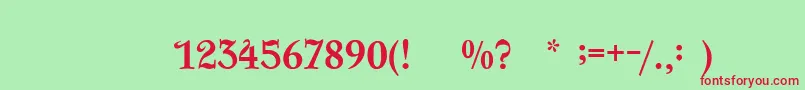FairyQueen Font – Red Fonts on Green Background