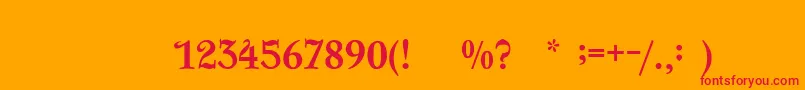 FairyQueen Font – Red Fonts on Orange Background