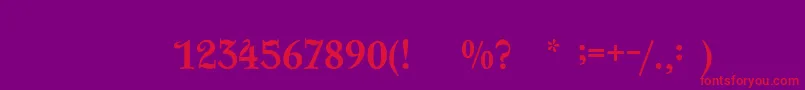 フォントFairyQueen – 紫の背景に赤い文字