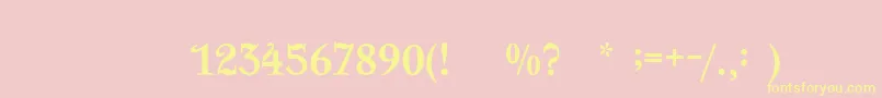 Police FairyQueen – polices jaunes sur fond rose