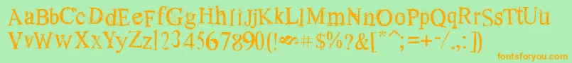 OldDreams Font – Orange Fonts on Green Background
