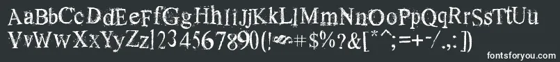 OldDreams-fontti – valkoiset fontit mustalla taustalla