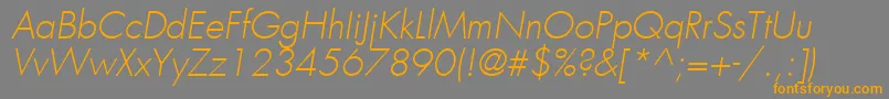 KudosLightSsiLightItalic Font – Orange Fonts on Gray Background