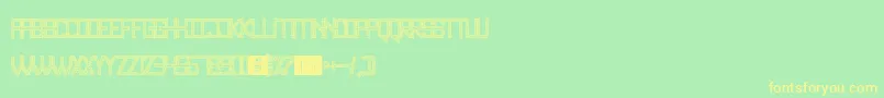 MazeSanz Font – Yellow Fonts on Green Background