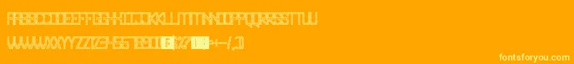 MazeSanz Font – Yellow Fonts on Orange Background