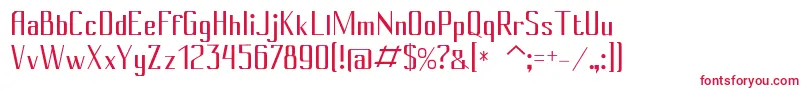 フォントConyregular – 赤い文字