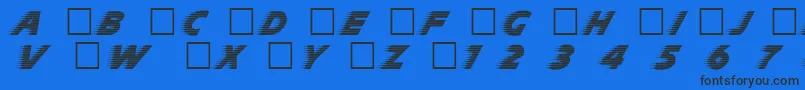 フォントSlp – 黒い文字の青い背景