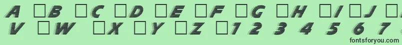 Slp Font – Black Fonts on Green Background