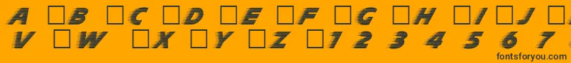 Шрифт Slp – чёрные шрифты на оранжевом фоне