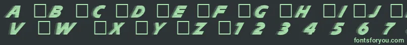 フォントSlp – 黒い背景に緑の文字